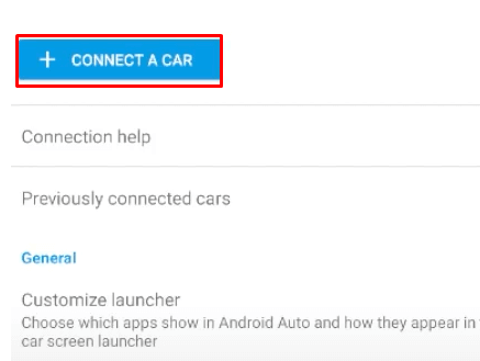 Select Connect a Car