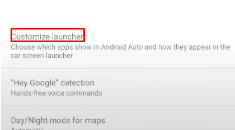 Select Customize Launcher