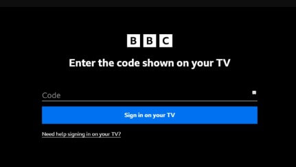 BBC iPlayer Activation Website