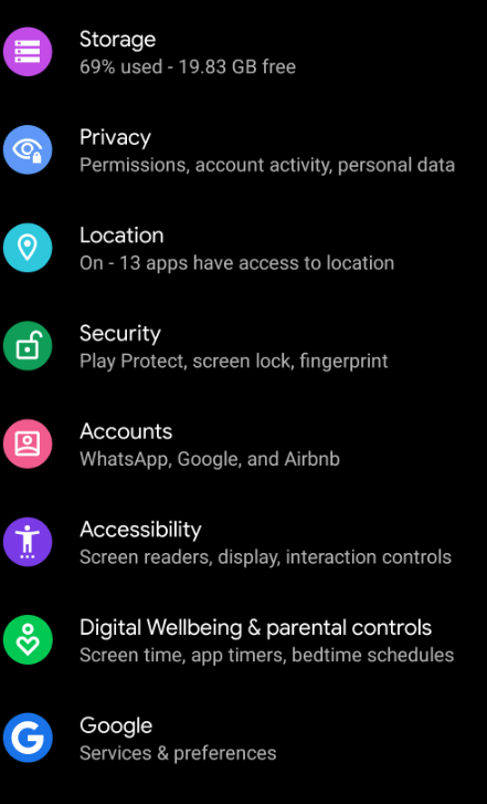 Choose Accessibilty on Android