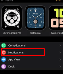 Facebook Messenger on Apple Watch - Go to Notifications