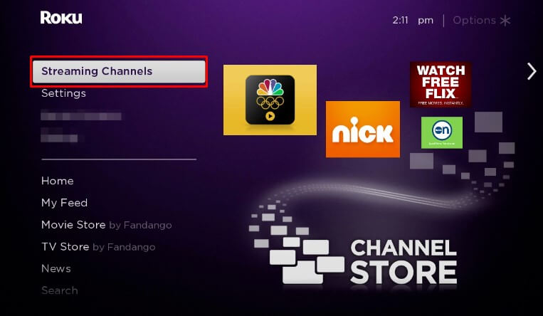 Select Streaming Channels to Install History TV