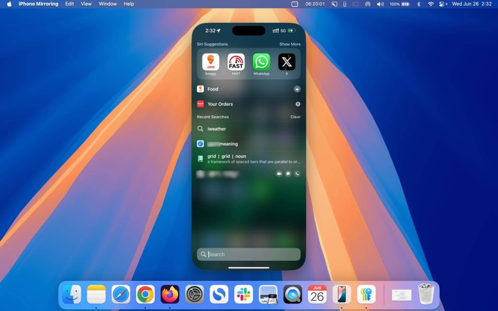 iPhone Screen Mirroring on Mac