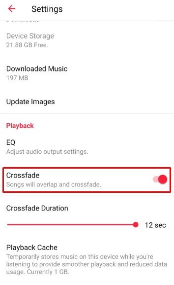 Toggle On Crossfade 