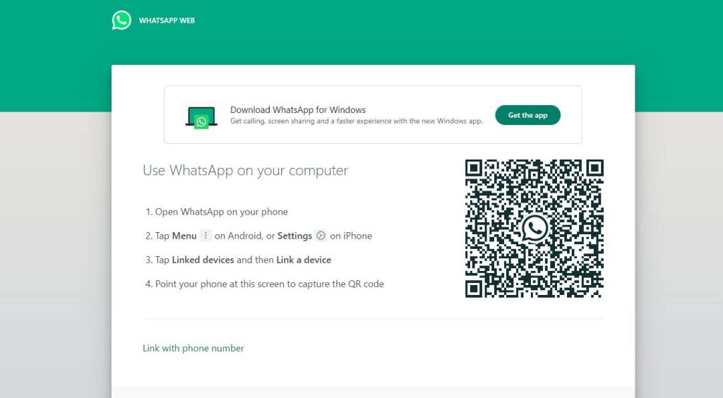 Scan the QR code to link your WhatsApp account