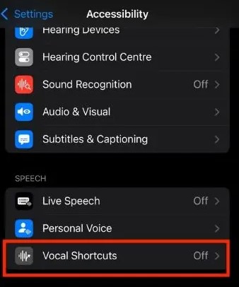 Click Vocal Shortcuts